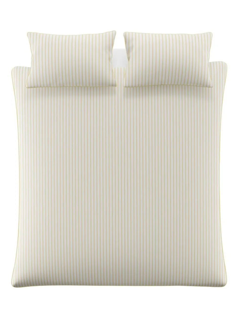 Laura Ashley*Laura Ashley 100% Cotton Sateen 200 Thread Count Walled Garden Duvet Cover and Pillowcase Set Okergeel