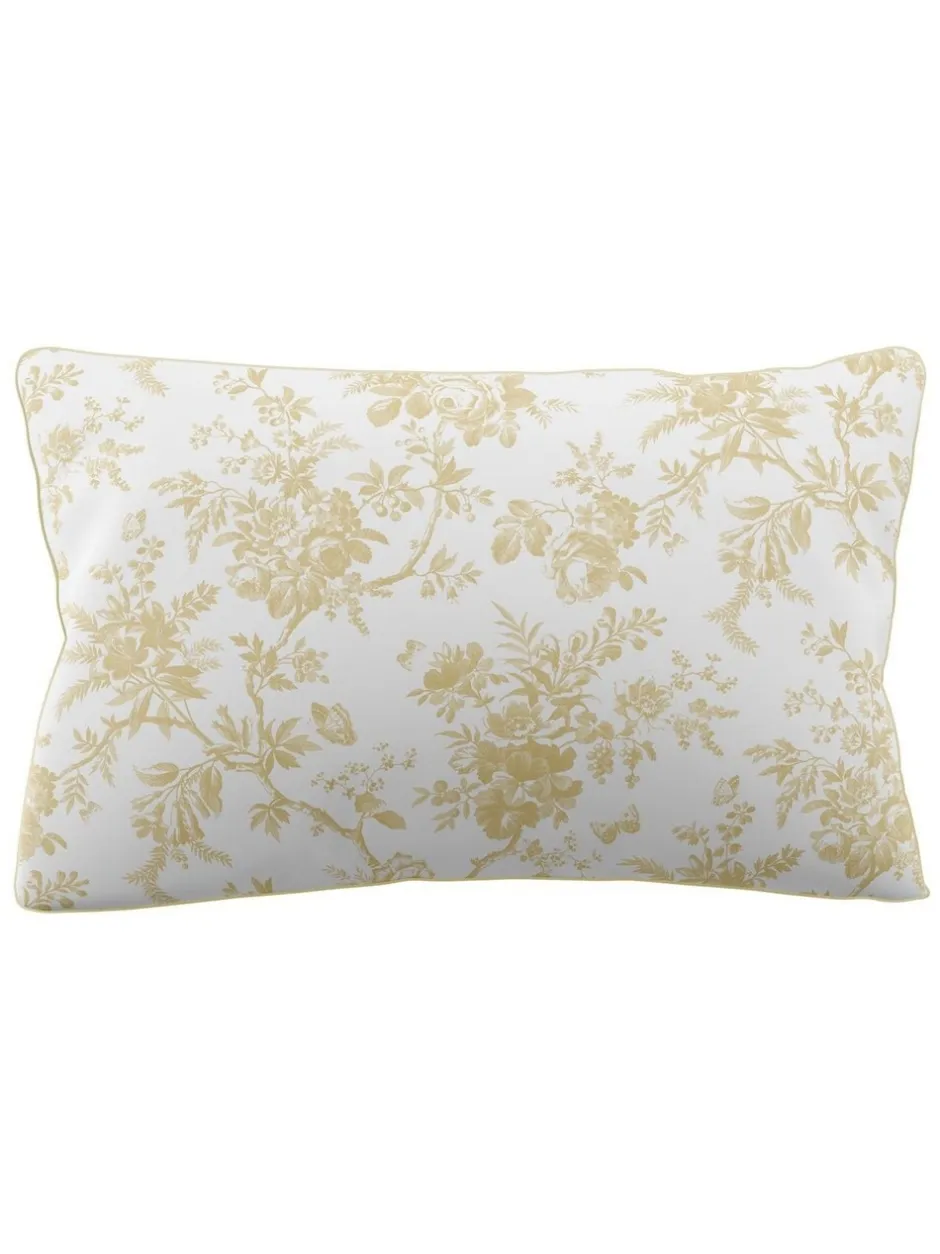 Laura Ashley*Laura Ashley 100% Cotton Sateen 200 Thread Count Walled Garden Duvet Cover and Pillowcase Set Okergeel