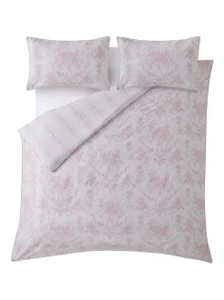 Laura Ashley*Laura Ashley 100% katoensatijn 200 draadtelling Tuileries dekbedovertrek- en kussensloopSet Poederroze