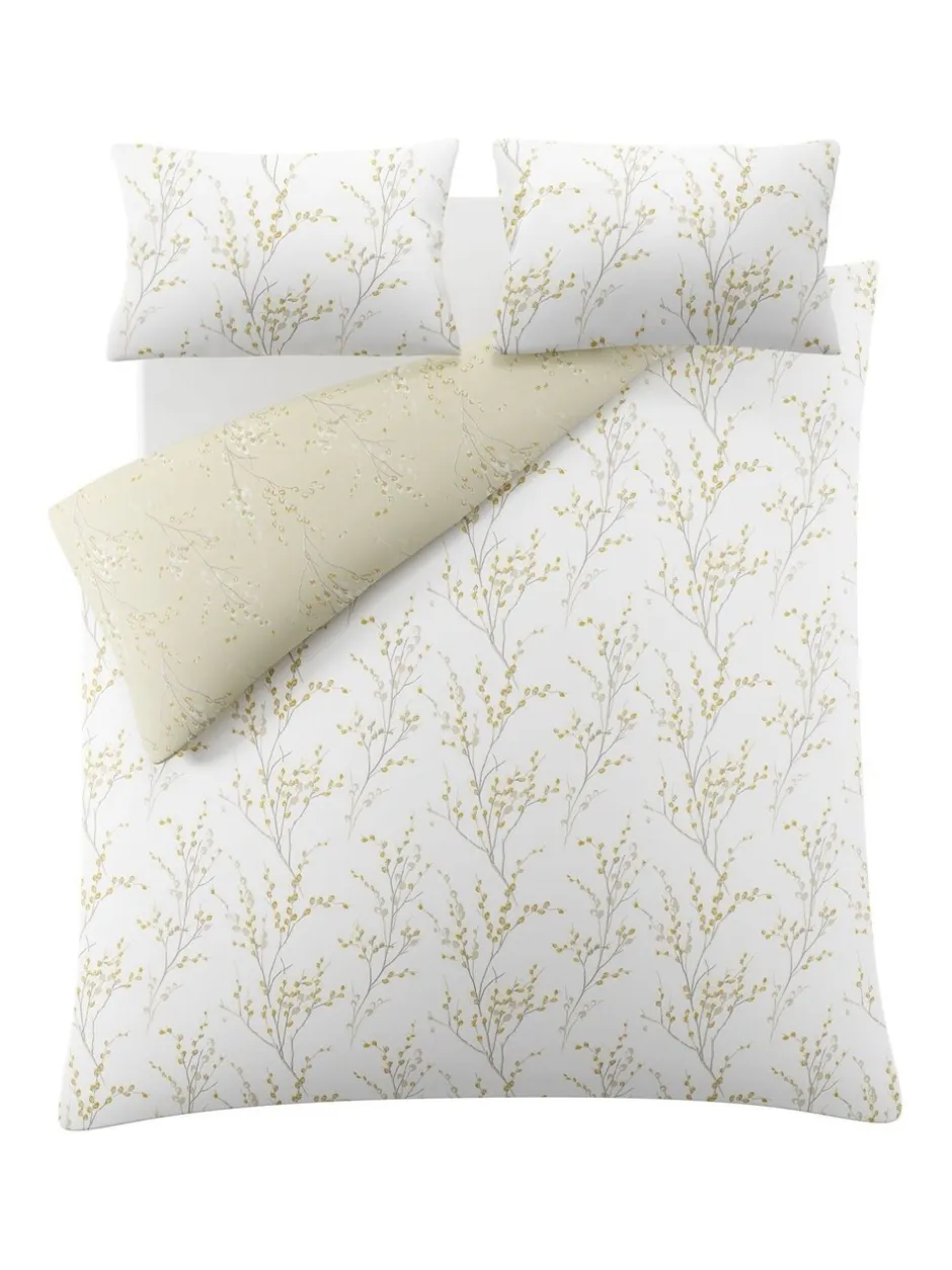 Laura Ashley|Merkbeddengoed*Laura Ashley 100% katoensatijn 200 thread count Pussy Willow Dekbedovertrek- en kussensloopset