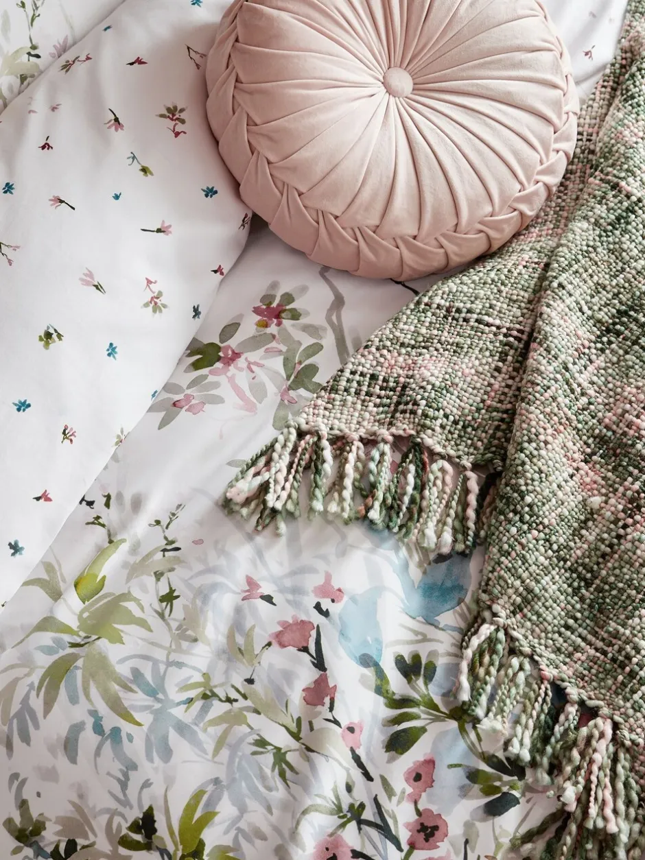 Laura Ashley*Laura Ashley 100% katoensatijn 220 thread count Pointon Fields dekbedovertrek- en kussensloopSet