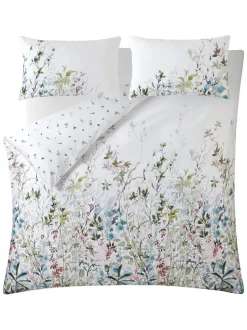 Laura Ashley*Laura Ashley 100% katoensatijn 220 thread count Pointon Fields dekbedovertrek- en kussensloopSet