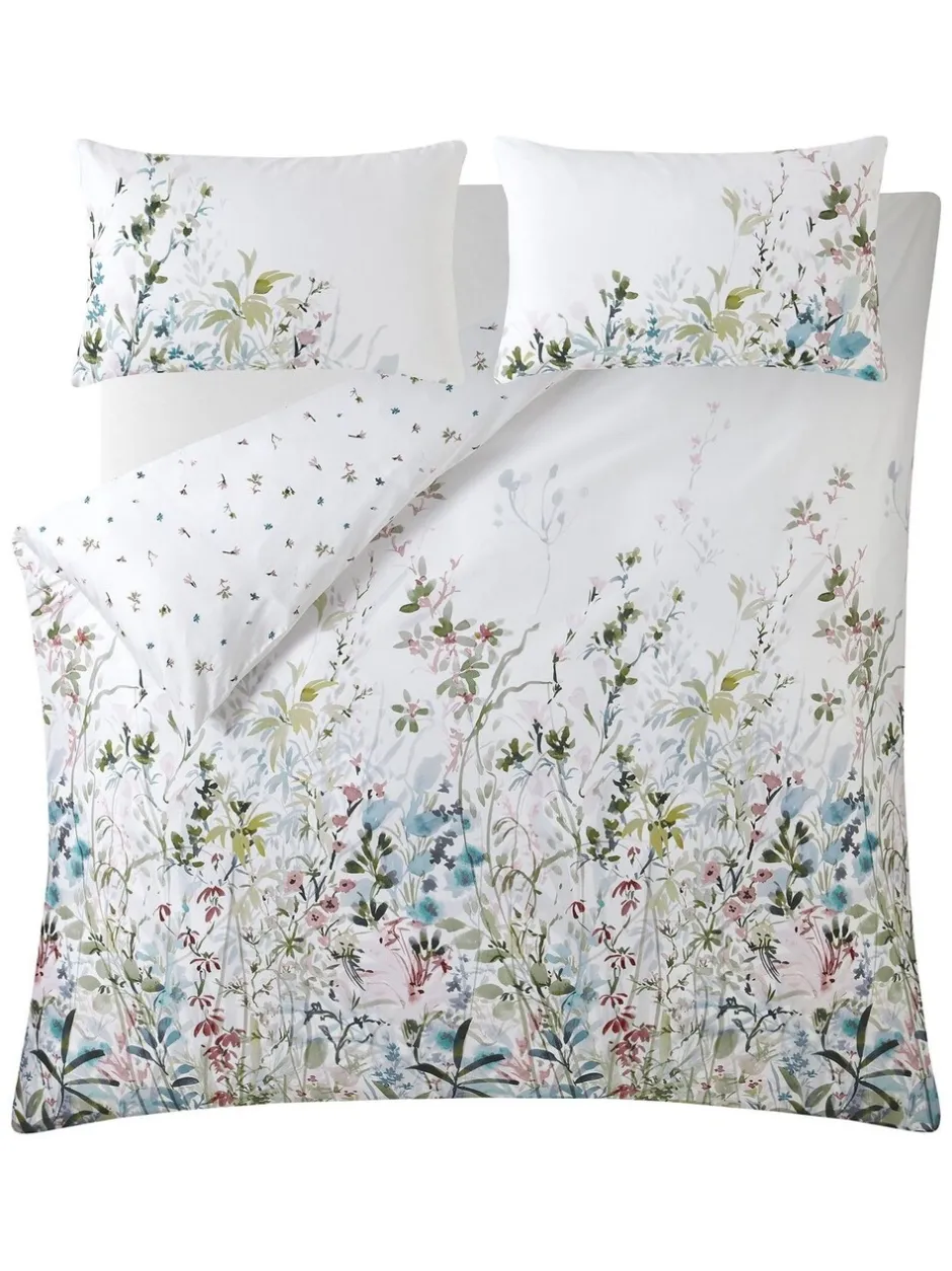Laura Ashley*Laura Ashley 100% katoensatijn 220 thread count Pointon Fields dekbedovertrek- en kussensloopSet