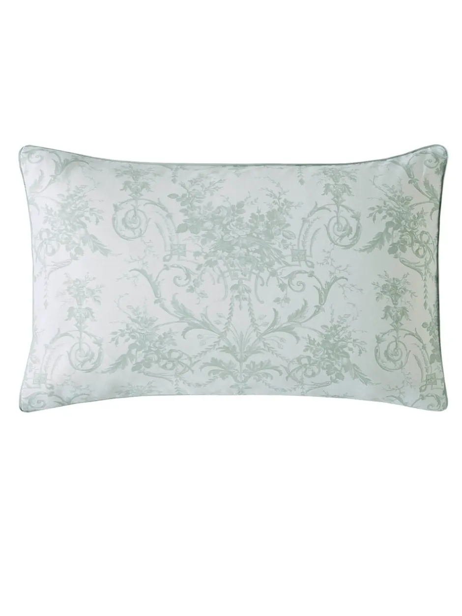 Laura Ashley|Laura Ashley 100% katoensatijn 200 draadtelling Tuileries dekbedovertrek- en kussensloopSet Grijs-groen