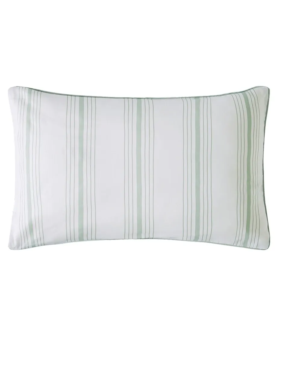 Laura Ashley|Laura Ashley 100% katoensatijn 200 draadtelling Tuileries dekbedovertrek- en kussensloopSet Grijs-groen