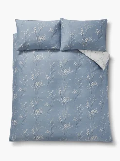Laura Ashley|Merkbeddengoed|Laura Ashley 100% katoensatijn 200 thread count Pussy Willow Dekbedovertrek- en kussensloopset