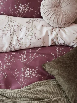 Laura Ashley|Merkbeddengoed|Laura Ashley 100% katoensatijn 200 thread count Pussy Willow Dekbedovertrek- en kussensloopset