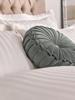 Laura Ashley|Merkbeddengoed|Laura Ashley 100% katoensatijn 400 draads Shalford dekbedovertrek- en kussensloopset Crème