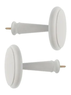 Gordijnroedes En -Accessoires*Laura Ashley 1 paar houten gordijnhouders Grijs