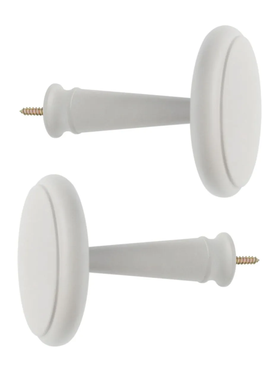 Gordijnroedes En -Accessoires*Laura Ashley 1 paar houten gordijnhouders Grijs