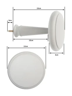Gordijnroedes En -Accessoires*Laura Ashley 1 paar houten gordijnhouders Grijs
