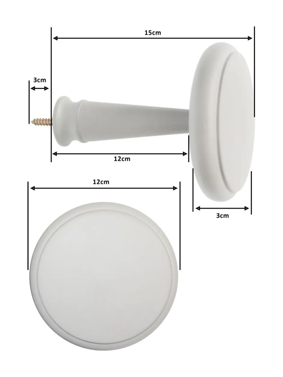 Gordijnroedes En -Accessoires*Laura Ashley 1 paar houten gordijnhouders Grijs