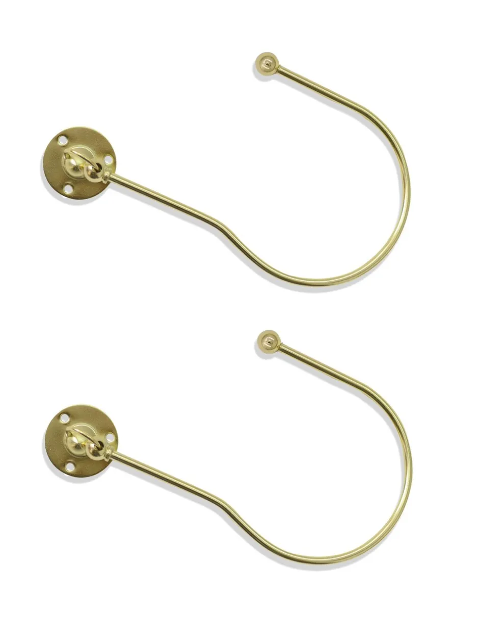 Gordijnroedes En -Accessoires*Laura Ashley - Set van 2 Swing-gordijnhouders Bronsgoud