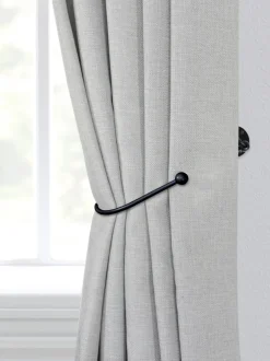 Gordijnroedes En -Accessoires*Laura Ashley - Set van 2 Swing-gordijnhouders Zwart