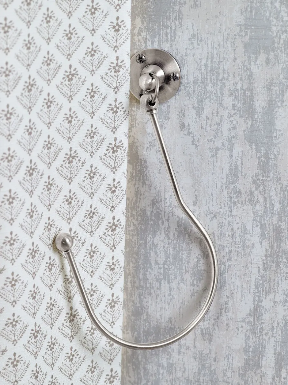 Gordijnroedes En -Accessoires*Laura Ashley - Set van 2 Swing-gordijnhouders Matt Nikkel