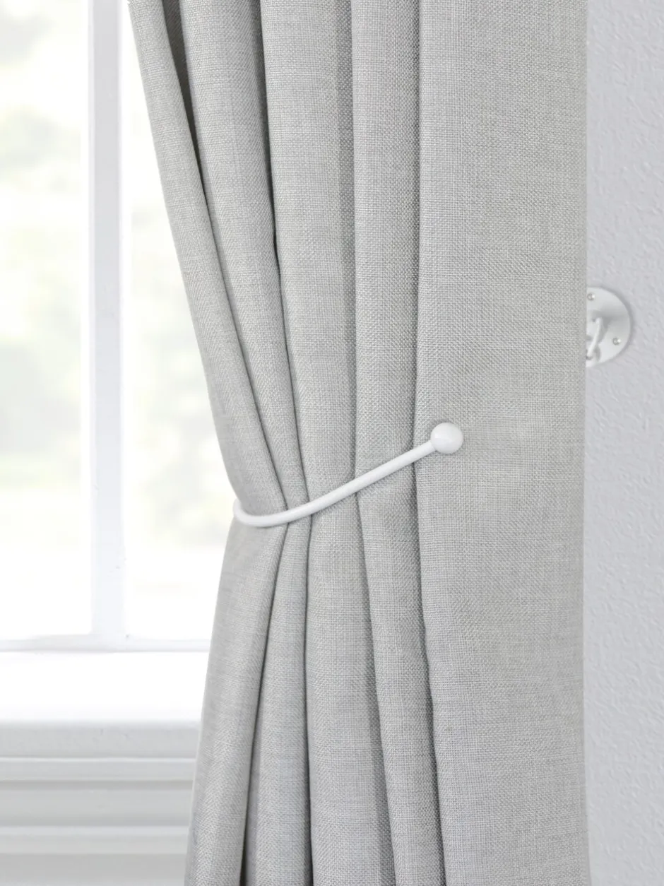 Gordijnroedes En -Accessoires|Laura Ashley - Set van 2 Swing-gordijnhouders Mat Wit