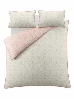 Laura Ashley*Laura Ashley Ashstead Damask 200 Thread Count Duvet Cover and Pillowcase Set