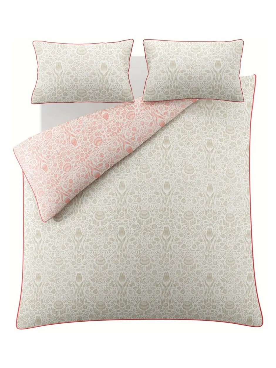 Laura Ashley*Laura Ashley Ashstead Damask 200 Thread Count Duvet Cover and Pillowcase Set