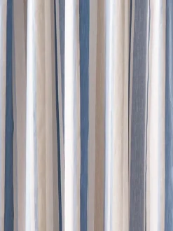 Laura Ashley|Laura Ashley Awning Stripe Blackout/Thermal Pencil Pleat Curtains