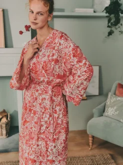 Badjassen*Laura Ashley Cotton Scalloped Woven Robe