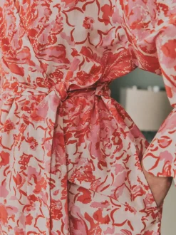 Badjassen*Laura Ashley Cotton Scalloped Woven Robe