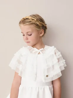 Gebreide Kleding|Laura Ashley Frill Bridesmaid Mesh Cape Cardigan
