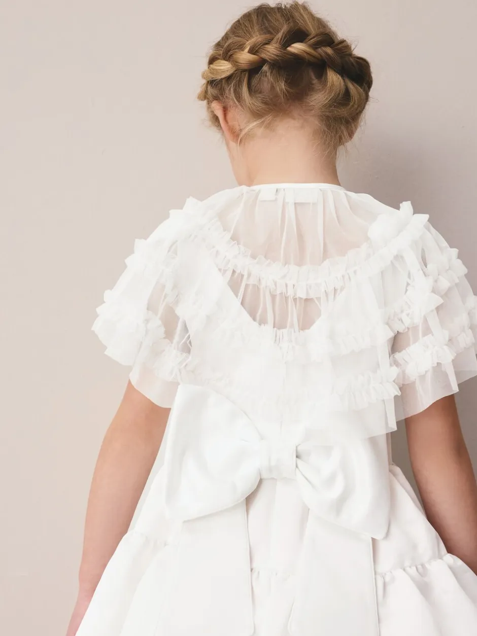 Gebreide Kleding|Laura Ashley Frill Bridesmaid Mesh Cape Cardigan