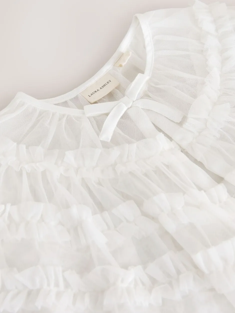 Gebreide Kleding|Laura Ashley Frill Bridesmaid Mesh Cape Cardigan