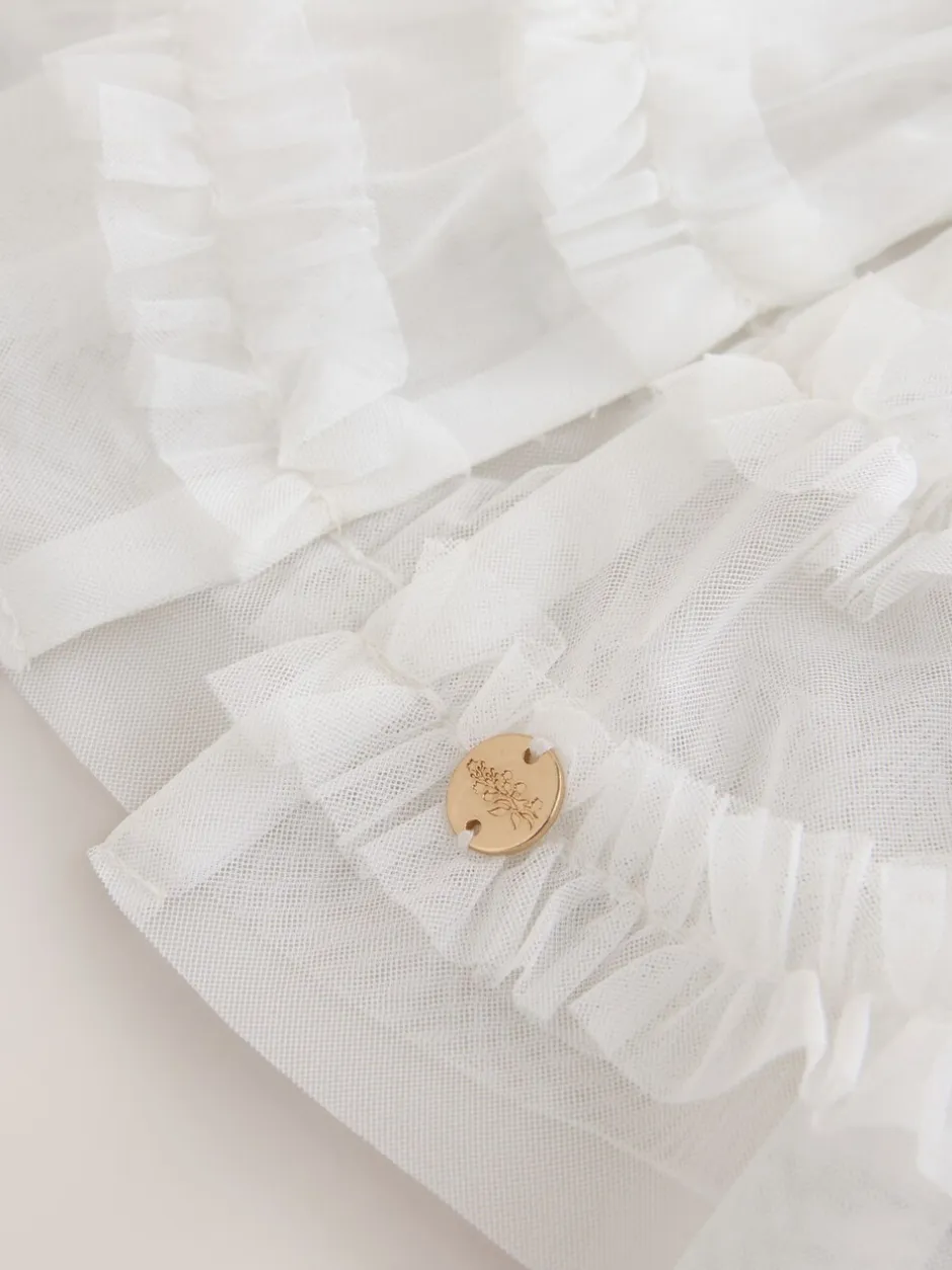 Gebreide Kleding|Laura Ashley Frill Bridesmaid Mesh Cape Cardigan