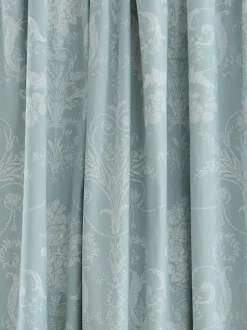 Laura Ashley|Gordijnen*Laura Ashley gevoerde verduisterende Josette plooigordijnen Eendeneiblauw