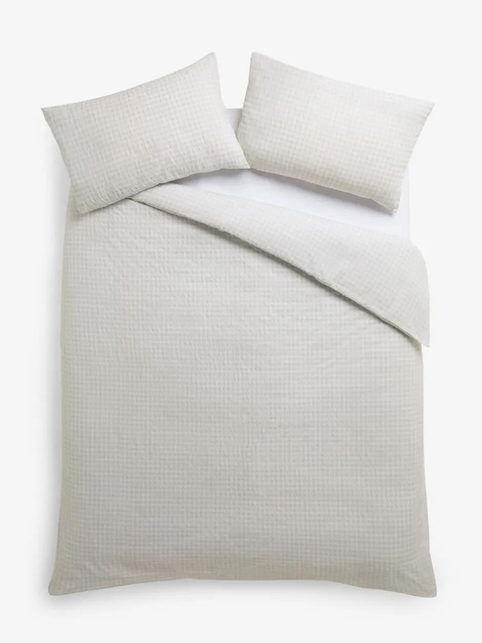 Laura Ashley|Laura Ashley Gingham Seersucker Duvet Cover and Pillowcase Set