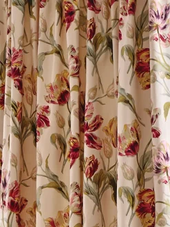 Laura Ashley|Gordijnen|Laura Ashley Gosford plooigordijnen Cranberryrood