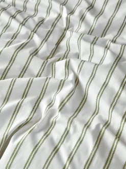 Laura Ashley|Laura Ashley Henley Stripe 100% Cotton Duvet Cover and Pillowcase Set