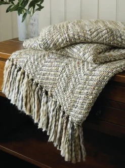 Laura Ashley|Laura Ashley Liberton Throw Natuurlijk