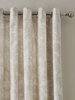 Laura Ashley|Laura Ashley Lloyd ringgordijnen met voering Grijs