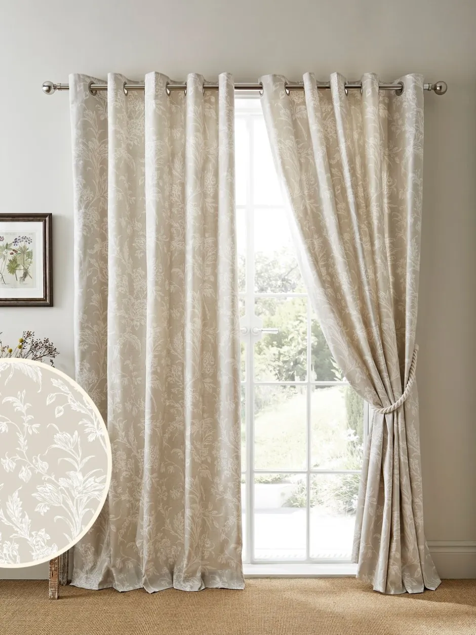Laura Ashley|Laura Ashley Lloyd ringgordijnen met voering Grijs