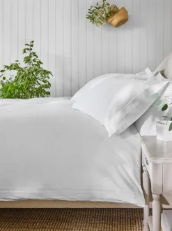 Laura Ashley|Laura Ashley Maeve Pleat 200 Thread Count Duvet Cover and Pillowcase Set