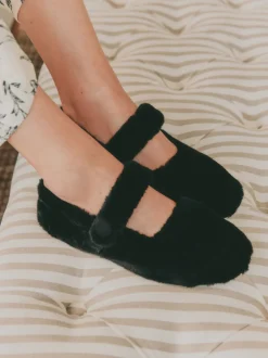 Pantoffels*Laura Ashley Mary Jane Cosy Fur Slippers