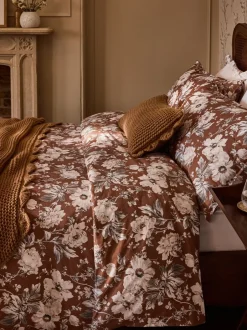 Laura Ashley|Laura Ashley Peony Garden Floral 100% Cotton Duvet Cover and Pillowcase Set