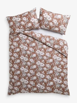 Laura Ashley|Laura Ashley Peony Garden Floral 100% Cotton Duvet Cover and Pillowcase Set
