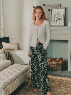 Pyjama's|Loungewear|Laura Ashley Pointelle Long Sleeve Pyjamas