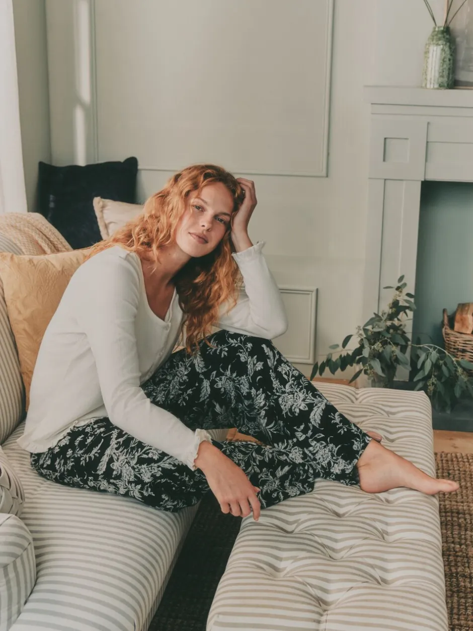 Pyjama's|Loungewear|Laura Ashley Pointelle Long Sleeve Pyjamas