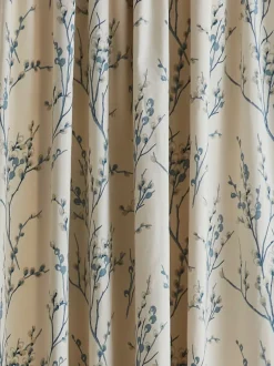 Laura Ashley|Gordijnen*Laura Ashley ringgordijnen met voering en wilgenkatjesprint