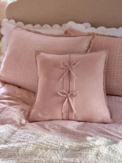 Laura Ashley*Laura Ashley Sasha Bow Cushion Roze