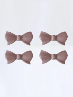 Laura Ashley*Laura Ashley Set of 2 Aluminum Bow Drawer Knobs Donkerrozenroze