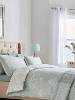 Laura Ashley*Laura Ashley set van 2 200 -draads Josette 100% katoenen kussenslopen Eendeneiblauw