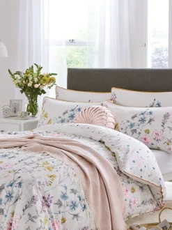Laura Ashley*Laura Ashley set van 2 kussenslopen van 100% katoen met veldbloemenprint