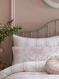 Laura Ashley|Laura Ashley set van 2 Tuileries 100% katoenen kussenslopen Poederroze