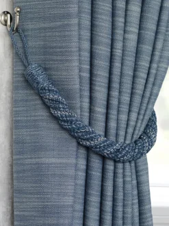 Gordijnroedes En -Accessoires|Laura Ashley set van twee Felton touwbandjes met strik aan de achterkant