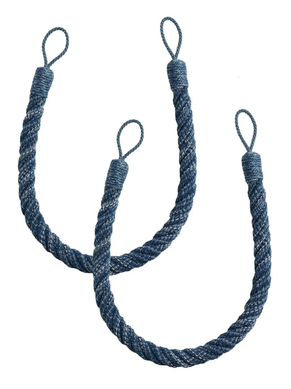 Gordijnroedes En -Accessoires|Laura Ashley set van twee Felton touwbandjes met strik aan de achterkant